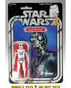 Vintage Kenner Star Wars 21-Back Carded 3.75" Death Star Droid Action Figure C2 (pop cut out) 