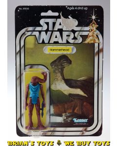 Vintage Kenner Star Wars Carded 21-Back Hammerhead Action Figure C5 (sticker tear)