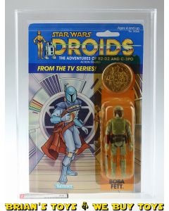 Vintage Kenner Star Wars Droids TV Series Carded Boba Fett Action Figure AFA 80+ Y-NM (C80 B85 F85) #11256579