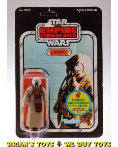 Vintage Kenner Star Wars Carded 3.75" ESB 4-LOM Action Figure C2Y (torn hanger, cut card)