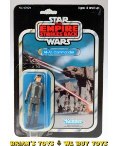 Vintage Kenner Star Wars Carded ESB AT-AT Commander Action Figure C5Y (sticker tear/marker touch-up)