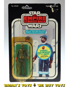 Vintage Kenner Star Wars Carded 3.75" ESB Bespin Security Guard (Black) Action Figure C4Y