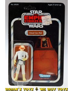 Vintage Kenner Star Wars Carded ESB Cloud Car PIlot Action Figure C5 (ink on card)