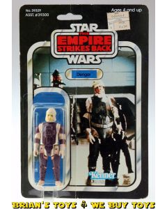 Vintage Kenner Star Wars Carded ESB Dengar Action Figure C4 (figure discolored/bubble dent)