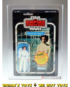 Vintage Kenner Star Wars Carded ESB 21 Back Princess Leia Organa Action Figure AFA 70 EX+ (C70 B85 F75) #19564589