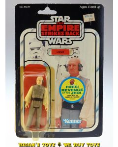 Vintage Kenner Star Wars Carded 3.75" ESB Lobot Action Figure C3Y (cracked bubble)