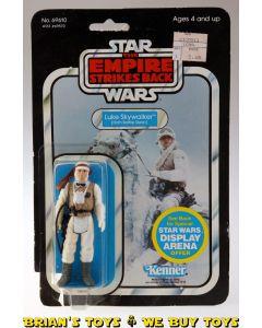 Vintage Kenner Star Wars Carded ESB Luke Skywalker (Hoth Battle Gear) Action Figure C1 (PoP cut out)