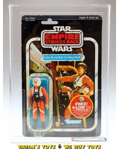 Vintage Kenner Star Wars Carded ESB 47 Back Luke (X-Wing Pilot) Action Figure AFA 75 Y-EX+/NM (C75 B80 F75) #11982402