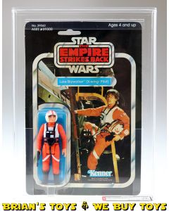 Vintage Kenner Star Wars Carded ESB 41 Back-D Luke (X-Wing Pilot) Action Figure AFA 75 EX+/NM (C70 B85 F85) #15145213