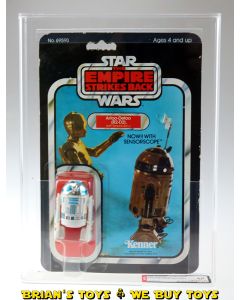 Vintage Kenner Star Wars Carded ESB 48 Back-A R2-D2 (with Sensorscope) Action Figure AFA 60 EX (C60 B80 F80)  #19285336
