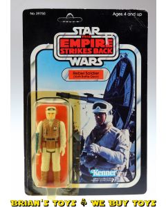 Vintage Kenner Star Wars Carded 3.75" ESB Rebel Soldier (Hoth) Action Figure C4Y (cracked bubble)