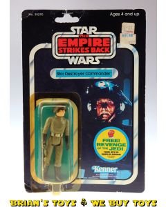 Vintage Kenner Star Wars Carded 3.75" ESB Star Destroyer Commander Action Figure C2Y (bubble lifting)