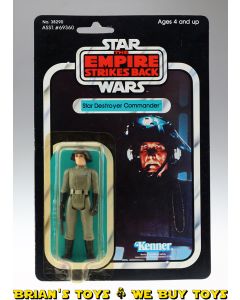 Vintage Kenner Star Wars ESB Carded 3.75" Star Destroyer Commander Action Figure C7Y (ink touch up)