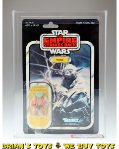 Vintage Kenner Star Wars Carded ESB 41 Back-D Yoda Orange Snake Action Figure AFA 70 EX+ (C70 B70 F85) #11133502