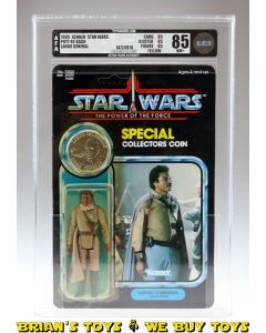 Vintage Kenner Star Wars Carded POTF 92 Back Lando General Action Figure AFA 85 NM+ (C85 B85 F85) #14724976
