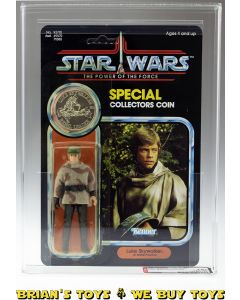 Vintage Kenner Star Wars Carded POTF 92 Back Luke (Battle Poncho) Action Figure AFA 75+ Y-EX+/NM (C75 B85 F85) #11340686