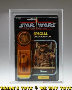 Vintage Kenner Star Wars Carded POTF 92 Back Paploo Action Figure AFA 80 Y-NM (C80 B85 F80) #18956148