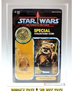 Vintage Kenner Star Wars Carded POTF 92 Back Wicket W. Warrick Action Figure AFA 80 Y-NM (C80 B80 F85) #11559094