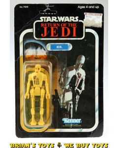 Vintage Kenner Star Wars Carded ROTJ 8D8 Action Figure C3Y (torn and stapled hanger)
