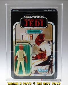 Vintage Kenner Star Wars Carded ROTJ 65 Back-A Admiral Ackbar Action Figure AFA 75 Y-EX+/NM (C75 B85 F85) #18006030