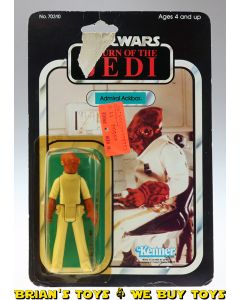 Vintage Kenner Star Wars Carded 3.75" ROTJ Admiral Ackbar Action Figure C1Y (cracked bubble)