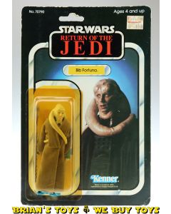 Vintage Kenner Star Wars Carded 3.75" ROTJ Bib Fortuna Action Figure C1Y (cracked bubble)