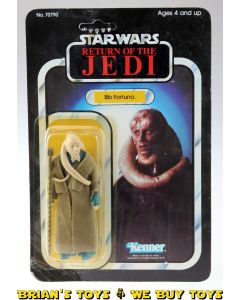 Vintage Kenner Star Wars Carded ROTJ Bib Fortuna Action Figure C4Y (bubble lifting)