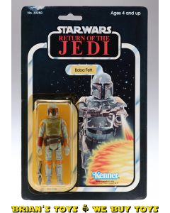 Vintage Kenner Star Wars ROTJ Carded 3.75" Boba Fett Action Figure C7Y (ink touch up)