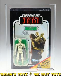 Vintage Kenner Star Wars Carded ROTJ 65 Back-C C-3PO (Removable Limbs) Action Figure AFA 85 Y-NM+ (C85 B85 F85) #11440474