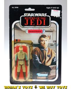 Vintage Kenner Star Wars Carded 3.75" ROTJ General Madine Action Figure C2Y (cracked bubble)