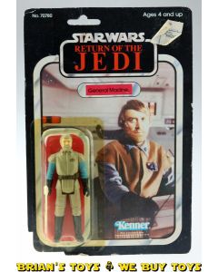 Vintage Kenner Star Wars Carded ROTJ General Madine Action Figure C1Y (PoP cut out)