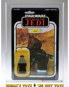 Vintage Kenner Star Wars Carded ROTJ 77 Back-A Jawa Action Figure AFA 80 Y-NM (C80 B80 F85) #17691252