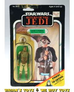 Vintage Kenner Star Wars Carded 3.75" ROTJ Lando Calrissan (Skiff Guard) Action Figure C4Y (torn hanger)