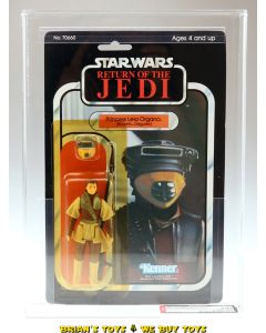Vintage Kenner Star Wars Carded ROTJ 77 Back-A Leia (Boushh Disguise) Action Figure AFA 75+ Y-EX+/NM (C75 B80 F85) #15536526