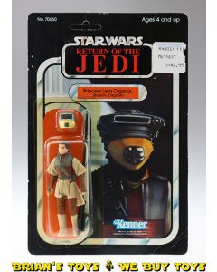 Vintage Kenner Star Wars ROTJ Carded 3.75" Princess Leia Organa Boushh Action Figure C6Y (discoloration to helmet)