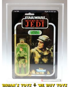 Vintage Kenner Star Wars Carded ROTJ 77 Back-A Leia (Combat Poncho) Action Figure AFA 75+ Y-EX+/NM (C75 B85 F80) #15398281