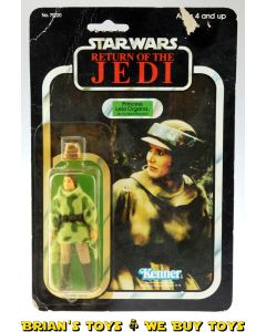 Vintage Kenner Star Wars Carded ROTJ Princess Leia Organa (in Combat Poncho) Action Figure C3Y (sticker tear, bubble dent)