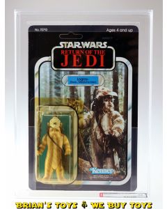Vintage Kenner Star Wars Carded ROTJ 77 Back-A Logray Action Figure AFA 85 Y-NM+ (C85 B85 F85) #11745465