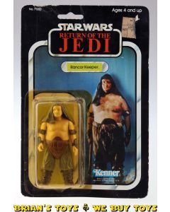 Vintage Kenner Star Wars Carded ROTJ Rancor Keeper Action Figure C4Y (sticker tear)