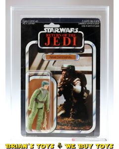 Vintage Palitoy Star Wars Carded ROTJ 65 Back-C Rebel Commando (Etched Trilogo Blister) Action Figure AFA 75+ EX+/NM (C75 B80 F85) #15422762