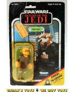 Vintage Kenner Star Wars Carded ROTJ Ree-Yees Action Figure C3Y (dented bubble)