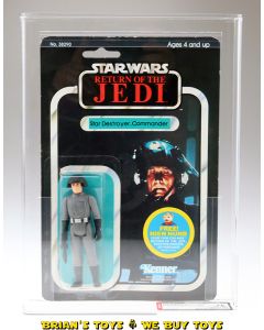 Vintage Kenner Star Wars Carded ESB 48 Back-A Star Destroyer Commander Action Figure AFA 75 EX+/NM (C80 B75 F80) #12579839