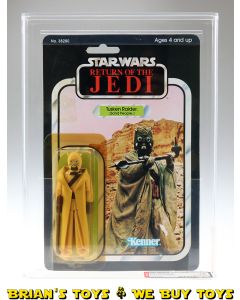 Vintage Kenner Star Wars Carded ROTJ 65 Back-B Tusken Raider Hollow Cheeks Action Figure AFA 70 Y-EX+ (C60 B85 F85) #11393849