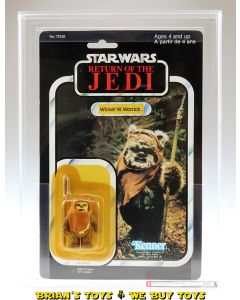 Vintage Kenner Canada Star Wars Carded ROTJ 77 Back-A Wicket W. Warrick Action Figure AFA 80 Y-NM (C75 B85 F90) #18322409