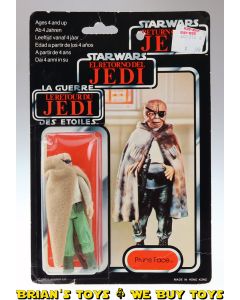 Vintage Palitoy Star Wars Carded 3.75" Tri-Logo Prune Face Action Figure C3 (hole in card)