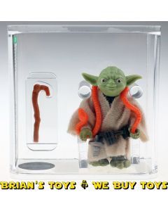 Vintage Kenner Star Wars Loose HK Yoda Orange Snake / Light Green Action Figure AFA 80 NM #11461912