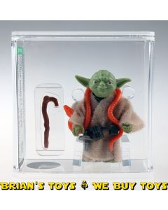 Vintage Kenner Star Wars Loose HK ESB Yoda Orange Snake/Light Green Action Figure AFA 80 NM #11809263