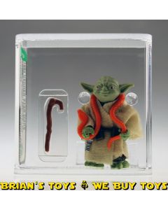 Vintage Kenner Star Wars Loose HK Yoda Orange Snake / Light Green Action Figure AFA 75 EX+/NM #14009253
