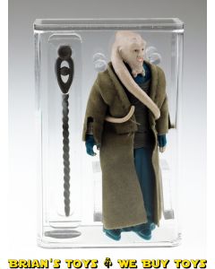 Vintage Kenner Star Wars Loose HK Bib Fortuna Green Lining / Light Staff Action Figure AFA 80 NM #14802912