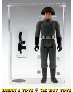 Vintage Kenner Star Wars Loose HK Death Squad Commander Dark Blue Emblem Action Figure AFA 75+ EX+/NM #16311290